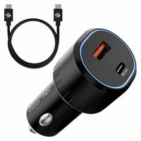 Zebronics 52 Watts Car Charger, Dual Output - USB (22W)