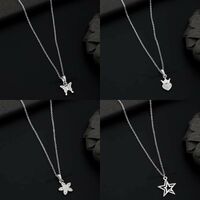  Silver, Rhodium Plated Silver, Alloy Necklace on Flipkart