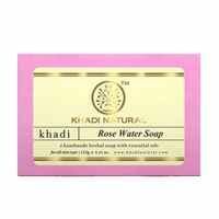 Khadi Natural Rosewater Soap For Gentle Cleansing  (5 x 125 g) {Location Specific}