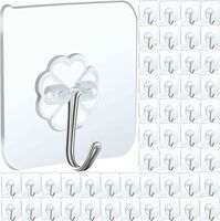 Strong Adhesive Hook Wall Doorr Sticky Hanger Holder for Kitchen And Bathroom Hook (Pack of 50)