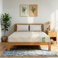 Wooden Street Penguin -Bamboo Bliss Latex Mattress 6 Inch King Size (75x72x6 inch)| 10-Year Warranty | 7-Zone Charcoal HR Foam for Contour Support with Pinhole Ventilation | Soft Feel