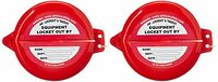 Gate Valve Lockout Device AK-GVL-04 W, Red (Pack of 2)