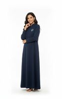 Winter Wear Woolen Dress Blue Polar Gown Maxi Full-Length Maxi Free Size
