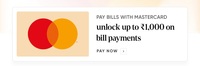 Cred : Pay bills with Mastercard : Unlock Upto ₹1000 on Bill Payments on Cred (User Specific)