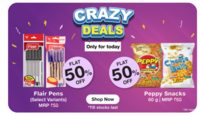 Peppy snacks at 50% off