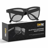 OAKTER Smart Glasses with Wireless Bluetooth | Hands-Free Calling | Open Ear Music | Sport Headset | Intelligent Eyewear | Connect with Mobile/Tablet | Circular Frame | Black (Circular Frame)