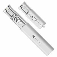 Portronics Snapcase 3 60W Multifunctional Fast Charging Data Cable Kit, Conversion Set USB A & Type C to Male Micro/Type C/Lightning, Data Transfer, Sim Storage, Sim Eject Pin, Pocket Size(White)