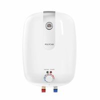 Polycab Elanza Dlx 4-Star, 25 litre, 2KW Electric Storage Geyser (Water Heater) For Home,Bathroom|Efficient Heating Element,Glasslined Coated Tank|Enhanced Safety, Temperature Control KnobWhite