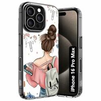Fashionury Designer Soft Back Cover Case Compatible for Apple iPhone 16 Pro Max, Printed,Transparent,Flexible, Silicon for Apple iPhone 16 Pro Max -D0021