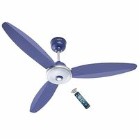 ACTIVA Gracia 1200mm Ceiling Fan, 3 Blade 380 Watt Motor, 5 Star Rated, LED Light, Energy Saving, Remote Control, Reversible Mode & Timer, 4 Years Warranty-SPARKLE Blue