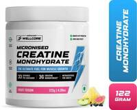 Wellcore Micronised Creatine Monohydrate | Lab Tested | Enhanced Absorption | 100% Pure Creatine  (122 g, Fruit Fusion)