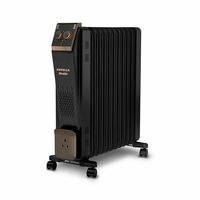 Havells 11 Fin Oil Filled Room Heater (OFR) | Advanced New U-Tech Fast Heating Fins with 10-Year Warranty | 2900W | ISI Approved | PTC Fan Heater | Inclined Control Panel | Black