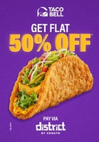 Get 50% Off on Tacobell using District (28th November to 29th November)