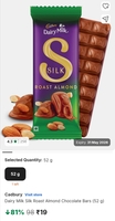 Take a look at this Dairy Milk Silk Roast Almond Chocolate Bars on Flipkart