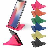 Les Bon Pack of 5 Plastic Portable Three Sided Triangle Anti Slip Desktop Stand Mobile Paradise Universal Phone Pyramid Shape Holder Desktop Stand - Multicolor, Pack of 5 : Amazon.in: Electronics