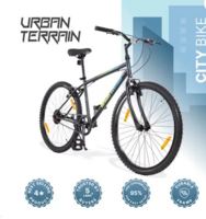 Urban Terrain Maza Cycles For Men with Cycling Event & Ride Tracking App 26 T (inch) Road Cycle (Single Speed, Blue, Rigid)