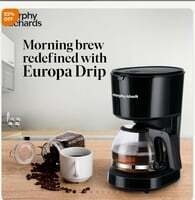 Morphy Richards Espresso Coffee Machine - 600W--6-cup Drip Coffee Maker

AMAZON NOW @ Pincode 560100