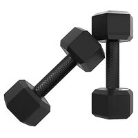 Star X Hexa PVC Dumbbell (1 KG) Set for Home Gym Workout, Dumbells for Fitness