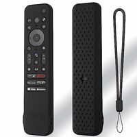 Oboe Silicone TV Remote Cover Compatible with Sony Bravia Smart Tv 2023 Voice Remote  (D-Black) [Remote NOT Included]