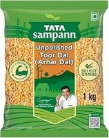 Amazon Now - Tata Sampann Unpolished Toor Dal/Arhar Dal, 1kg (location specific)