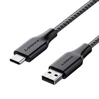 Ambrane Unbreakable 3A Fast Charging 1.5m Braided Type C Cable for Smartphones, Tablets & other Type C devices, 480Mbps Data Sync, Quick Charge 3.0 (RCT15A, Black)