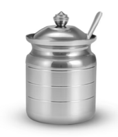 Stainless-Steel Ghee Pot with Spoon & Lid