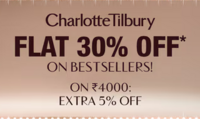  Upto 30% off +5% off on Charlotte Tilbury Products 