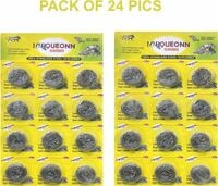 MARQUEONN Stainless Steel Scrub Pad Stainless Steel Scrub (Regular, Pack of 24)