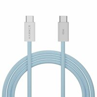 HAMMER Type C to Type C Cable 65W Braided, PD Fast Charging, Data Sync, 1.5 Meter Tangle Free Wire, Compatible with all C-Type Enabled Devices (Blue)