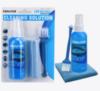 Instamart: Sounce 3 in 1 Cleaning Kit Set for Screen (100ml) with Micro Fiber Cloth and Brush,Multicolor