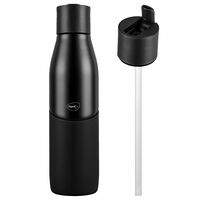 Pigeon by Stovekraft Luxe Thermos Stainless Steel Sipper Flask 500ml with Straw| 24 Hours Hot and Cold|Leak Proof|Easy to Open|Easy to use|Ideal Usage for Office Men/Women|School/College|Travel|Black

