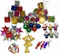 Christmas Tree Decorations Hanging CHRIS114 Hanging Ornaments Pack of 42 on Flipkart