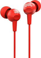 JBL C150SI with One Button Universal Remote Wired  (Red, In the Ear)