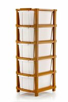 Plastic Drawer Organizer Self Standard Rectangular Multi Purpose Modular Drawer System Large Chest of Drawer Organizer for Home Office,Product Dimension When assembeled (5 Layer)