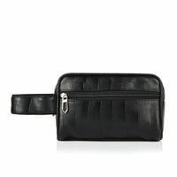 Lifelong Toiletry Bag for Men & Women | Vegan Leather Travel Pouch | Shaving Kit, Grooming & Makeup Organizer | Toiletry Bag for Travel, Gym, Daily Use, Cosmetics, Toiletries & Essentials (Black)