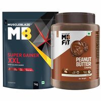 MuscleBlaze Super Gainer & Chocolate Peanut Butter 1 kg Combo