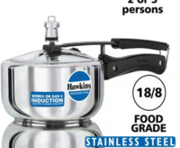 Hawkins Silver Stainless Steel 2 L Induction Based Pressure Cooker - Set of 1