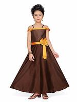 Aarika Girl's Silk A-Line Maxi Dress