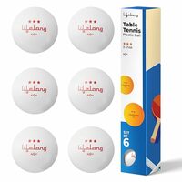 Lifelong Table Tennis Balls | 40mm 3 Star ABS Plastic | Pack of 6