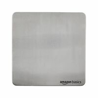 Amazon Basics Axial 6" Fan | 22W | 7 Blades | 150mm Sweep | 7.3 dB Low Noise | Window Mount | Wall Switch Control | Silver Plastic & Brush Steel