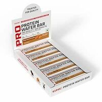 GNC Protein Wafer Bar l Pack of 10 | Healthy & Tasty Bites l 10g Pure Whey Protein Snack l High Protein Wafer Bars l Peanut Butter l 0 Trans Fat l 0 Sugar l No Palm Oil