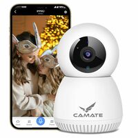 CAMATE RoboCam 3MP (5/2.4 Ghz Dual Band) Indoor WiFi CCTV Security Camera (256GB SD Card (3MP - 5GHz)