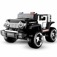 Lifelong Cuppy Electric Ride on Police Big Car for 2+ Years Baby Kids | Rechargeable Ride On Battery Operated Jeep | Electric Vehicle with Mic, Music & Light | Ride-On Toy for Boys & Girls (LLEV360)