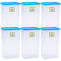BB : LaPlast Storewell Airtight Storage Box Set – 6×1.75L, Blue Lid