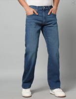 Men Lightly Washed Bootcut Jeans