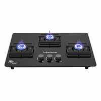 Lifelong 3 Gas Burner Top - 3 Burners Hob Top Gas Stove with Automatic Ignition 