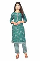 women cotton printed floral kurta pant @149