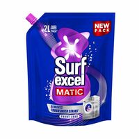 Surf Excel Matic Front Load Liquid Detergent 2 L Refill|| Specially designed to remove Tough Dried Stains, 1st time in Washing Machine
