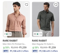 58% Off On Rare Rabbit Shirts