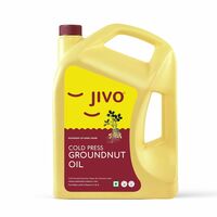 Amazon Now - Jivo Groundnut Oil 5 Litre | Cold Pressed, Unrefined Peanut Oil for Cooking (location specific)
